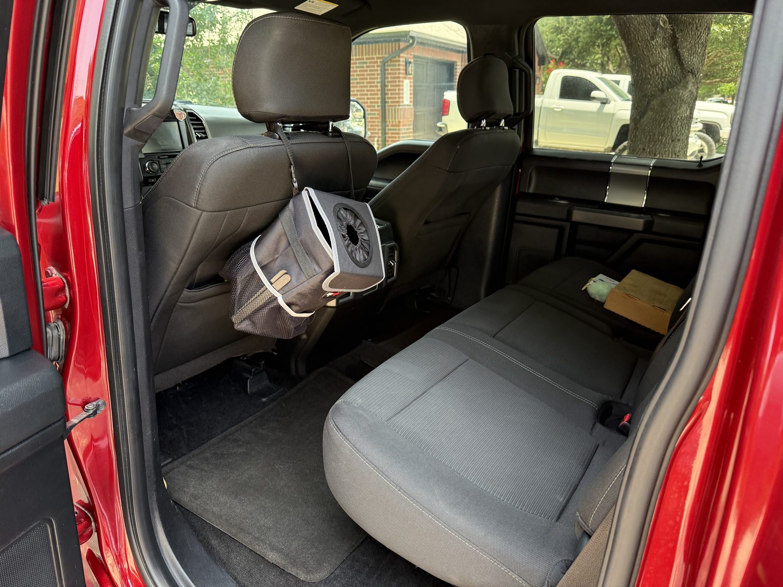 Truck rear seats and carpet, clean after a full interior detail